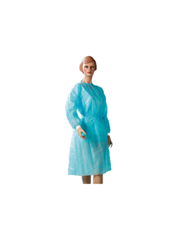 Sterile protective gown with cuffs