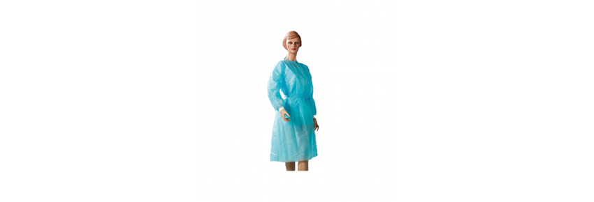 Sterile protective gown with cuffs