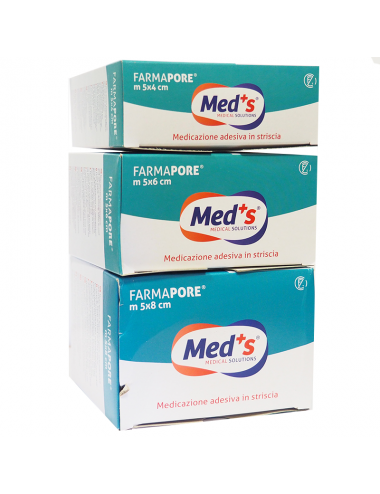 Adhesive medication in strip