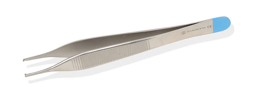 Pinza quirúrgica estéril Adson - recta - 12 cm 1x2 dientes