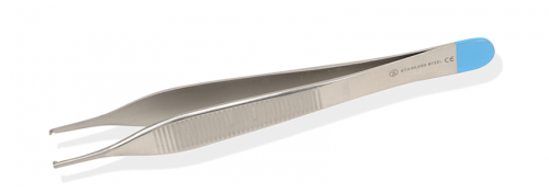 Sterile surgical forceps Adson - straight - 12 cm 1x2 teeth