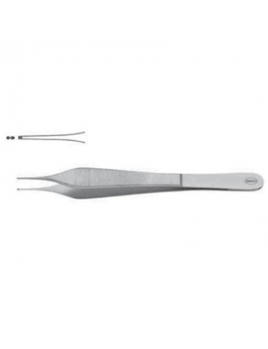 Chirurgische Pinzette Micro Adson 1X2 Zähne - 12 cm