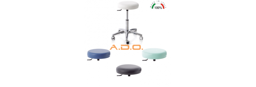 Stool with base in Al - elevation 14 cm.