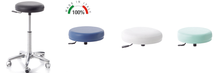 Al Stool with Base - Elevation 20 cm.