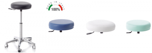 Al Stool with Base - Elevation 20 cm.