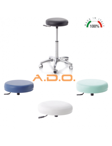 Stool with base in Al - elevation 20 cm.