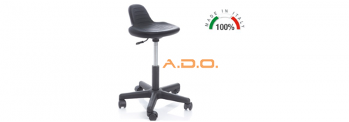 Stool with backrest - gas piston elevation