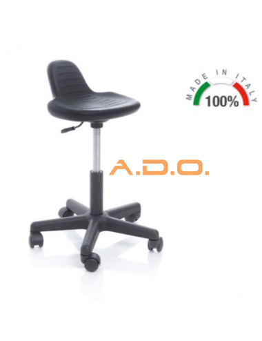 Stool with backrest - gas piston elevation