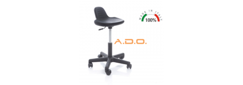 Stool with backrest - gas piston elevation