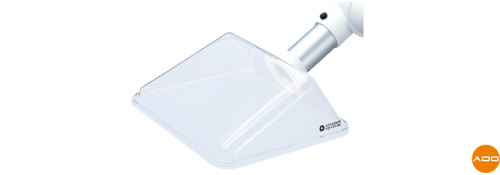 Square suction hood - 245 x 220 mm.