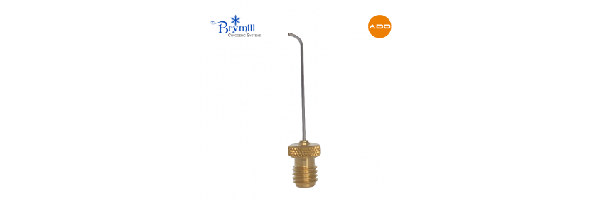 Bent needle spray tip - 1.5 inches x 20g