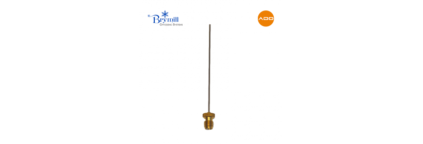 Punta de aguja spray recta - 3 pulgadas x 20g para Cry-Ac