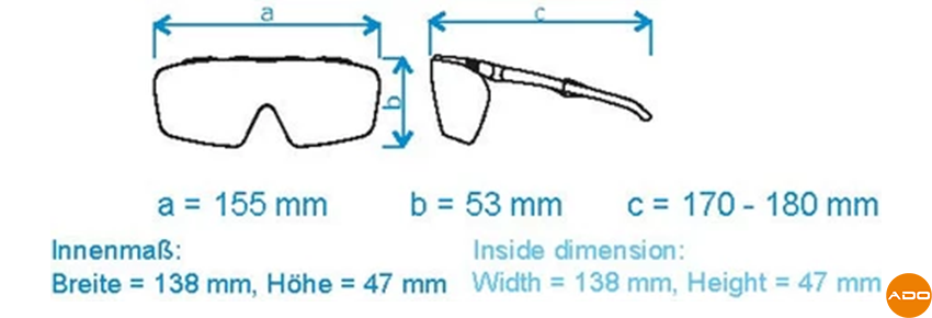 Dimensioni occhiali