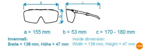 Dimensions des lunettes