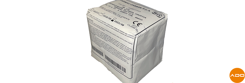 Cotton laparotomy gauze - With barium thread