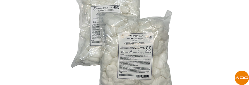 Round surgical swabs