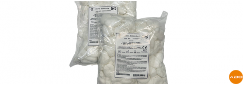 Round surgical swabs