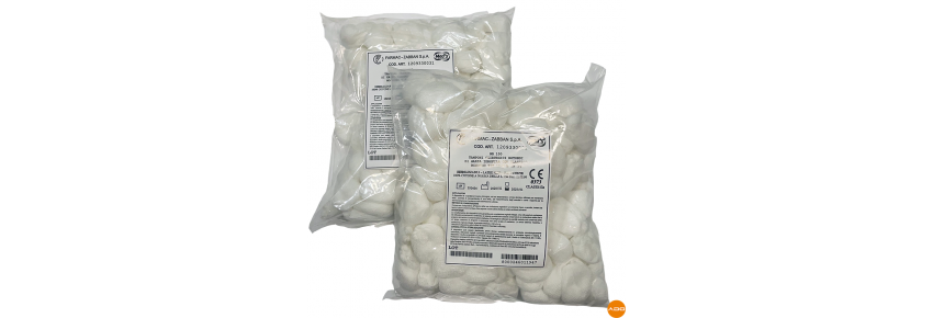 Round surgical swabs