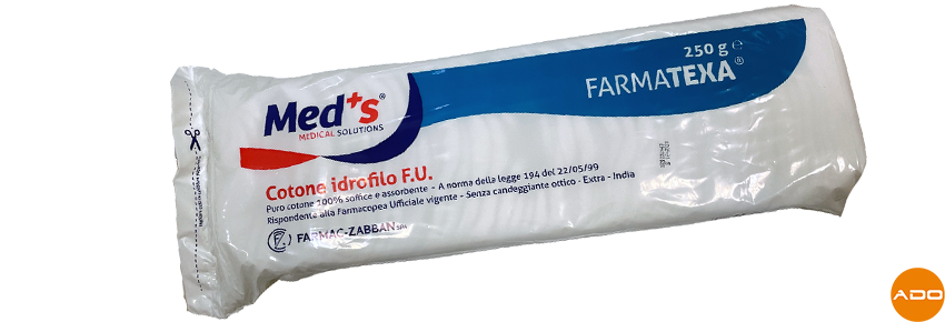 Hydrophiles Baumwollmaterial - 250 g.