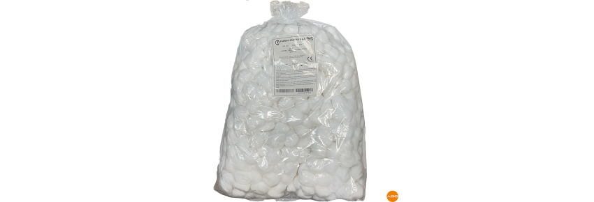 Hydrophilic cotton balls - 1 kg.