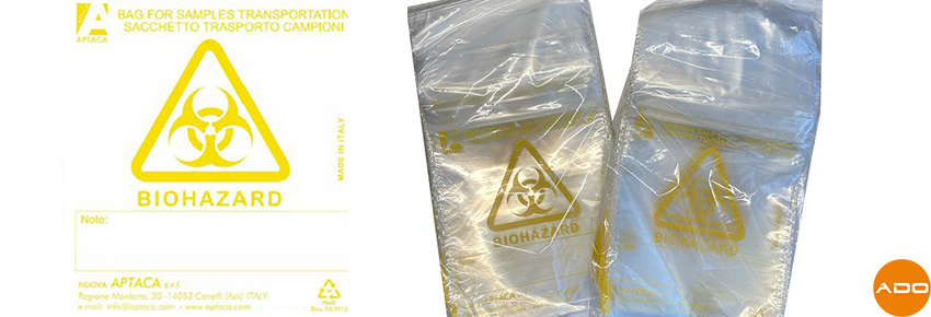 Transportbeutel für Proben - BIOHAZARD
