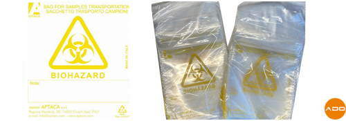 Transportbeutel für Proben - BIOHAZARD