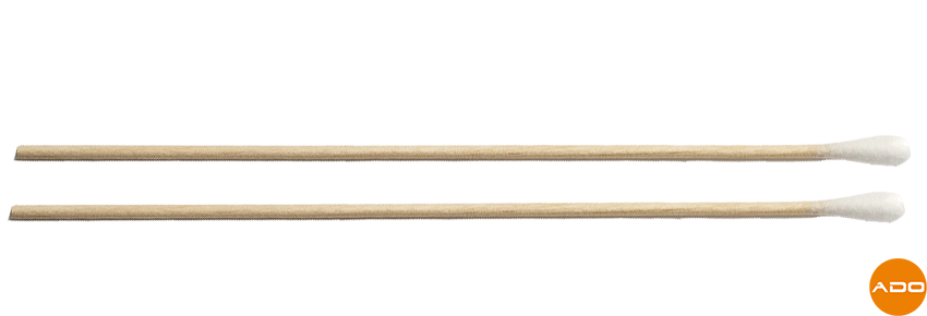 Tampons en coton avec tige en bois
