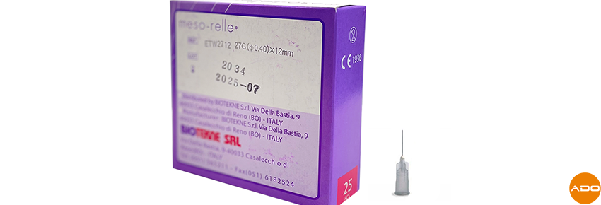Agujas para mesoterapia - 27G x 12 mm P. Delgado