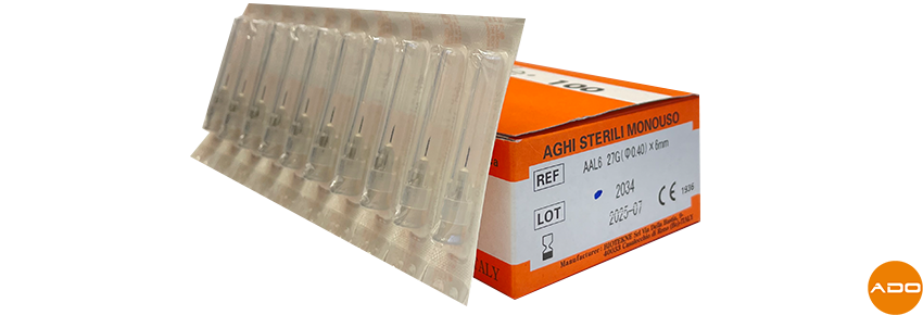 Aghi per mesoterapia - 27G x 6mm