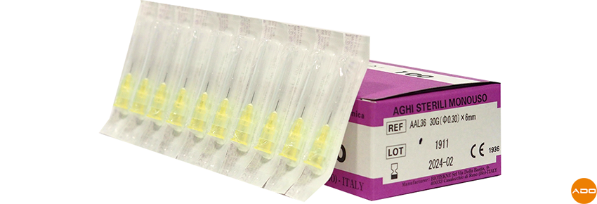 Agujas de mesoterapia - 30G x 6mm