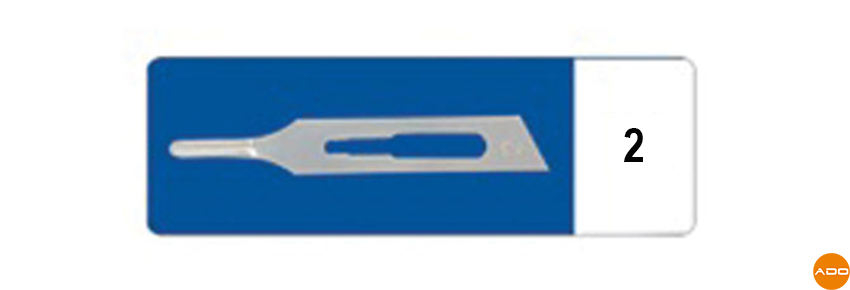 Sterile carbon chisels - No. 2