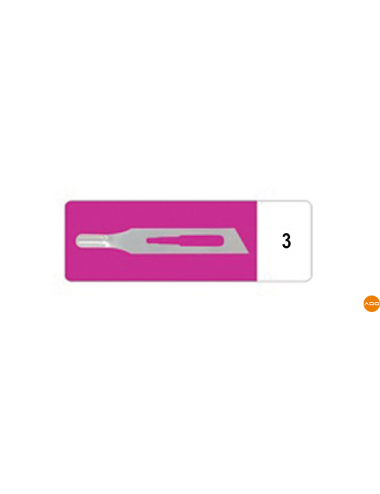 Lames de scalpels stériles en carbone - N° 3