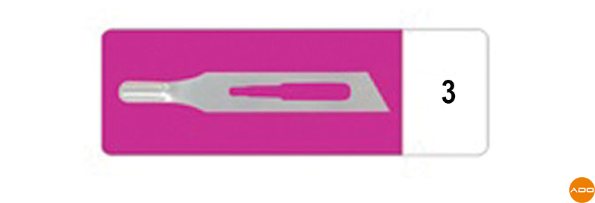 Sterile carbon scalpels - No. 3