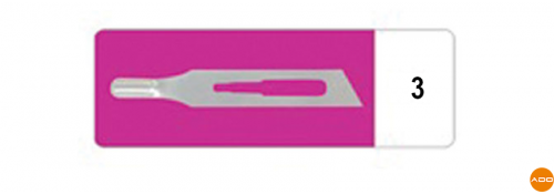 Lames de scalpels stériles en carbone - N° 3