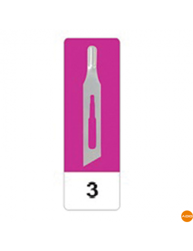 Lames de scalpels stériles en carbone - N° 3