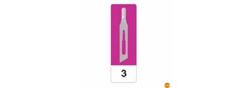 Sterile carbon scalpels - No. 3