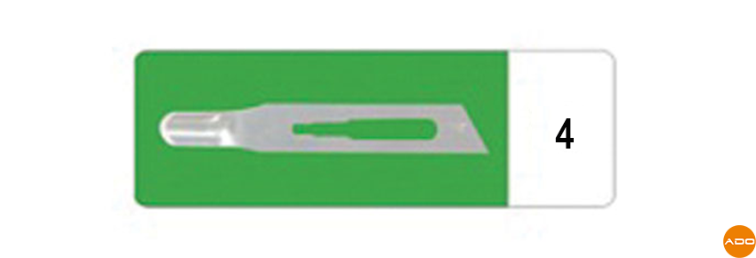 Lames de scalpels stériles en carbone - N° 4