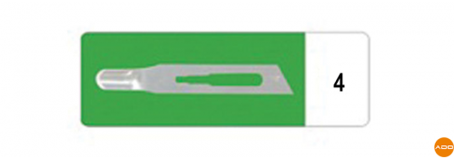 Lames de scalpels stériles en carbone - N° 4