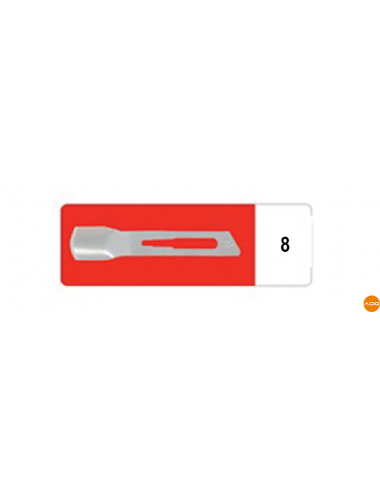 Lames de scalpels stériles en carbone - N° 8