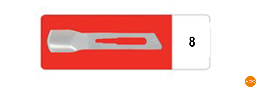 Sterile carbon scalpels - No. 8