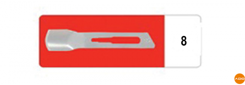 Sterile carbon scalpels - No. 8