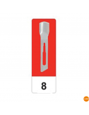 Lames de scalpels stériles en carbone - N° 8