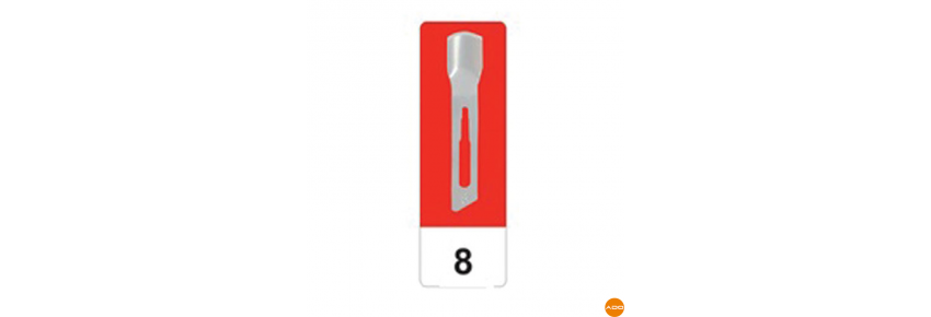 Lames de scalpels stériles en carbone - N° 8