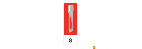 Sterile carbon scalpels - No. 8