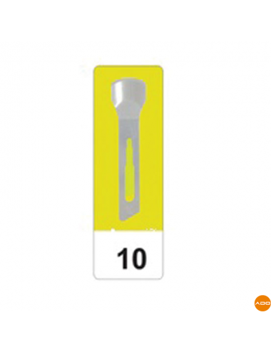 Sterile rubber blades in carbon - No. 10