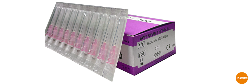 Agujas para mesoterapia - 32G x 12mm