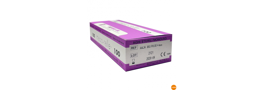 Agujas de mesoterapia - 30G x 4mm