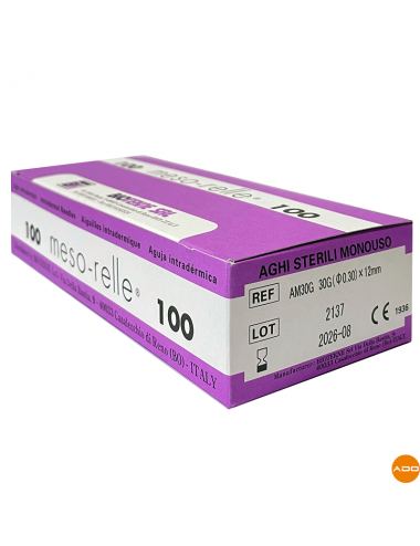 Agujas de mesoterapia - 30G x 12mm