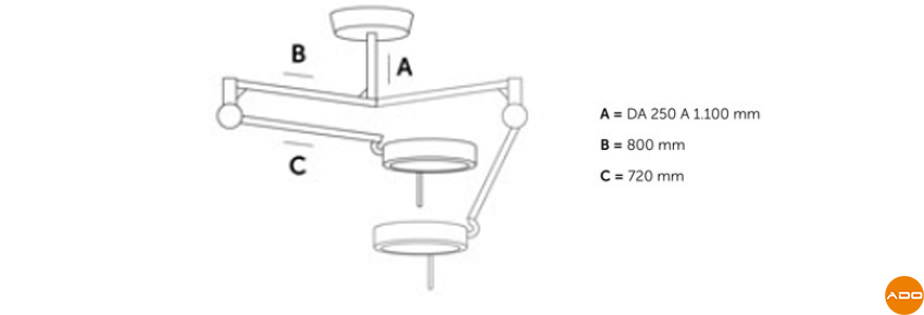 Lampada scialitica SO15F - Da soffitto