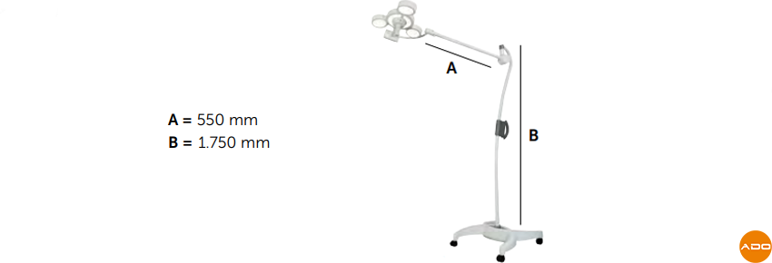 Lampada scialitica 3NX - Su stativo